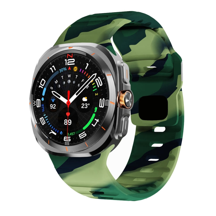 Correia de relógio em silicone com textura ondulada e fivela invertida, para Samsung Galaxy Watch Ultra 47mm / Ultra 2025
