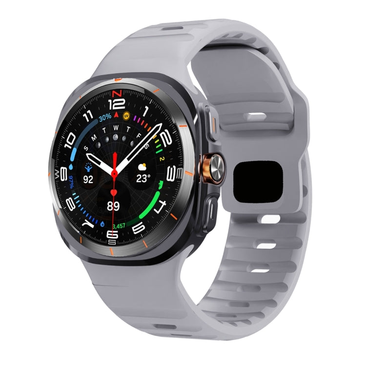Correia de relógio em silicone com textura ondulada e fivela invertida, para Samsung Galaxy Watch Ultra 47mm / Ultra 2025