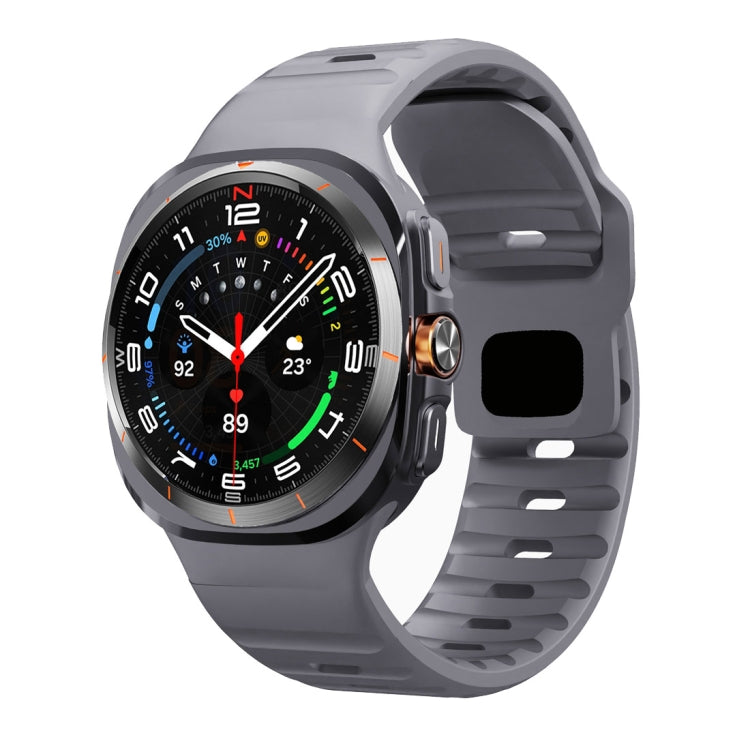 Correia de relógio em silicone com textura ondulada e fivela invertida, para Samsung Galaxy Watch Ultra 47mm / Ultra 2025