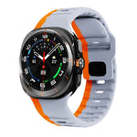 Correia de relógio em silicone com textura ondulada e fivela invertida, para Samsung Galaxy Watch Ultra 47mm / Ultra 2025