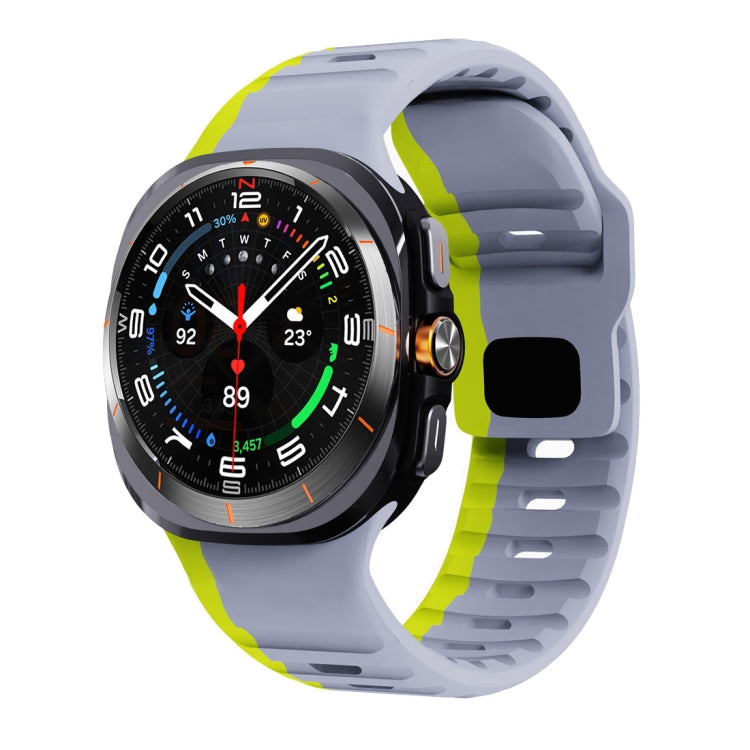 Correia de relógio em silicone com textura ondulada e fivela invertida, para Samsung Galaxy Watch Ultra 47mm / Ultra 2025