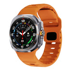 Correia de relógio em silicone com textura ondulada e fivela invertida, para Samsung Galaxy Watch Ultra 47mm / Ultra 2025