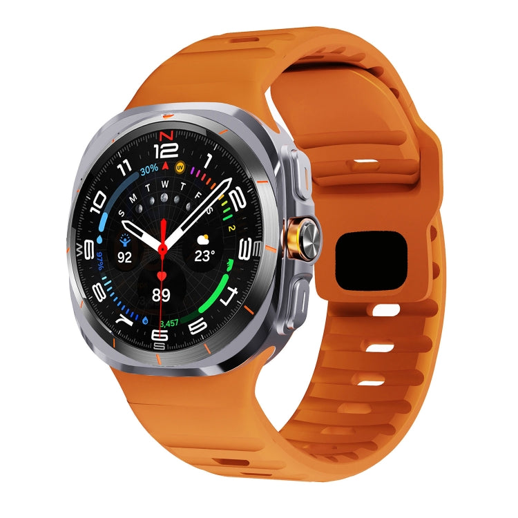 Correia de relógio em silicone com textura ondulada e fivela invertida, para Samsung Galaxy Watch Ultra 47mm / Ultra 2025