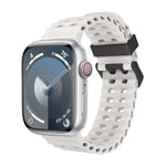 Ocean Dual-Row Hole Silicone Watch Band, For Apple Watch Series 7 45mm, For Apple Watch SE 44mm, For Apple Watch Series 6 44mm