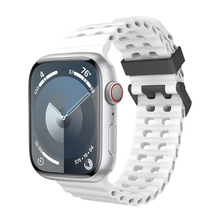 Correia de Relógio em Silicone Ocean com Dupla Fileira de Furos, Para Apple Watch Series 5 44mm, Para Apple Watch Series 4 44mm, Para Apple Watch Series 3 42mm