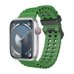 Ocean Dual-Row Hole Silicone Watch Band, For Apple Watch Series 5 44mm, For Apple Watch Series 4 44mm, For Apple Watch Series 3 42mm