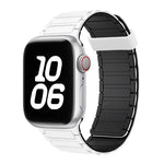 Correia de Relógio em Silicone com Argola Magnética de Três Contas, Para Apple Watch Series 9 41mm
