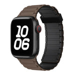 Correia de Relógio em Silicone com Argola Magnética de Três Contas, Para Apple Watch Series 9 41mm