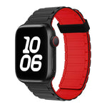 Pulseira de Relógio de Silicone com Argola Magnética Tri-contas, Para Apple Watch Series 7 41mm