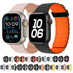 Tri-beads Magnetic Hoop Silicone Watch Band, For Apple Watch Series 6 44mm