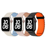 Pulseira de Relógio de Silicone com Argola Magnética Tri-contas, Para Apple Watch SE 2022 44mm