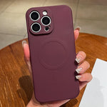 Capa de Telemóvel Magnética MagSafe em Silicone Líquido de Cor Sólida, Para iPhone 16 Pro, Para iPhone 16 Plus, Para iPhone 16