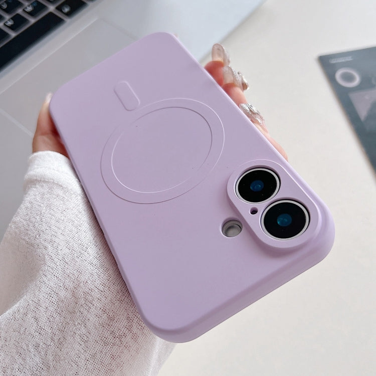 Capa de Telemóvel Magnética MagSafe em Silicone Líquido de Cor Sólida, Para iPhone 16 Pro, Para iPhone 16 Plus, Para iPhone 16