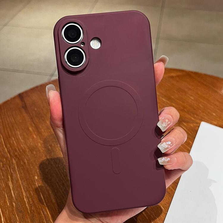 Capa de Telemóvel Magnética MagSafe em Silicone Líquido de Cor Sólida, Para iPhone 16 Pro, Para iPhone 16 Plus, Para iPhone 16