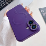 Capa de Telemóvel Magnética MagSafe em Silicone Líquido de Cor Sólida, Para iPhone 16 Pro, Para iPhone 16 Plus, Para iPhone 16