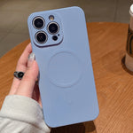 Capa de Telemóvel Magnética MagSafe em Silicone Líquido de Cor Sólida, Para iPhone 14 Pro, Para iPhone 14 Pro Max, Para iPhone 13 Pro Max