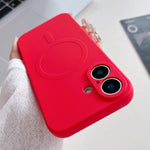 Capa de Telemóvel Magnética MagSafe em Silicone Líquido de Cor Sólida, Para iPhone 17, Para iPhone Air, Para iPhone 16 Pro Max