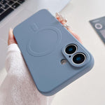 Capa de Telemóvel Magnética MagSafe em Silicone Líquido de Cor Sólida, Para iPhone 17, Para iPhone Air, Para iPhone 16 Pro Max