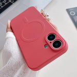 Capa de Telemóvel Magnética MagSafe em Silicone Líquido de Cor Sólida, Para iPhone 17, Para iPhone Air, Para iPhone 16 Pro Max