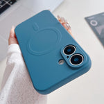 Capa de Telemóvel Magnética MagSafe em Silicone Líquido de Cor Sólida, Para iPhone 17, Para iPhone Air, Para iPhone 16 Pro Max
