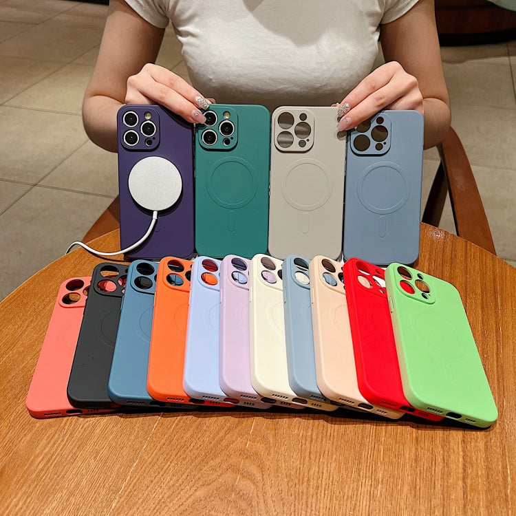 Capa de Telemóvel Magnética MagSafe em Silicone Líquido de Cor Sólida, Para iPhone 16 Pro, Para iPhone 16 Plus, Para iPhone 16