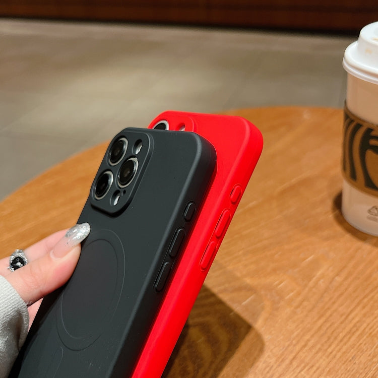 Capa de Telemóvel Magnética MagSafe em Silicone Líquido de Cor Sólida, Para iPhone 16 Pro, Para iPhone 16 Plus, Para iPhone 16