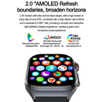 ET585 2.04 inch Steel Strap IP68 Waterproof Smart Watch, Support ECG / Blood Composition Measurement