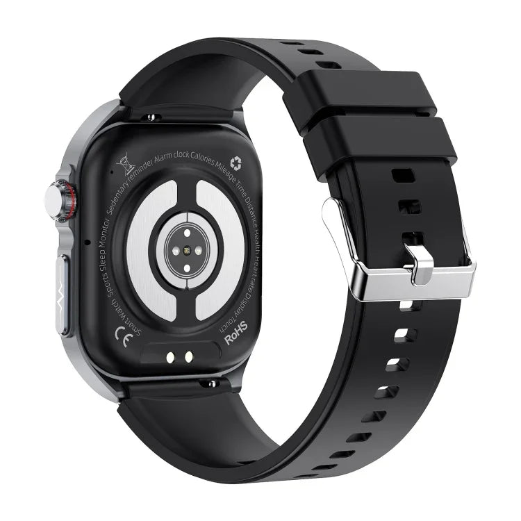 ET585 Smartwatch com Pulseira de Silicone de 2,04 polegadas IP68 à Prova de Água, Suporta ECG / Medição da Composição Sanguínea