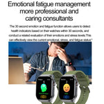 ET585 Smartwatch com Pulseira de Silicone de 2,04 polegadas IP68 à Prova de Água, Suporta ECG / Medição da Composição Sanguínea