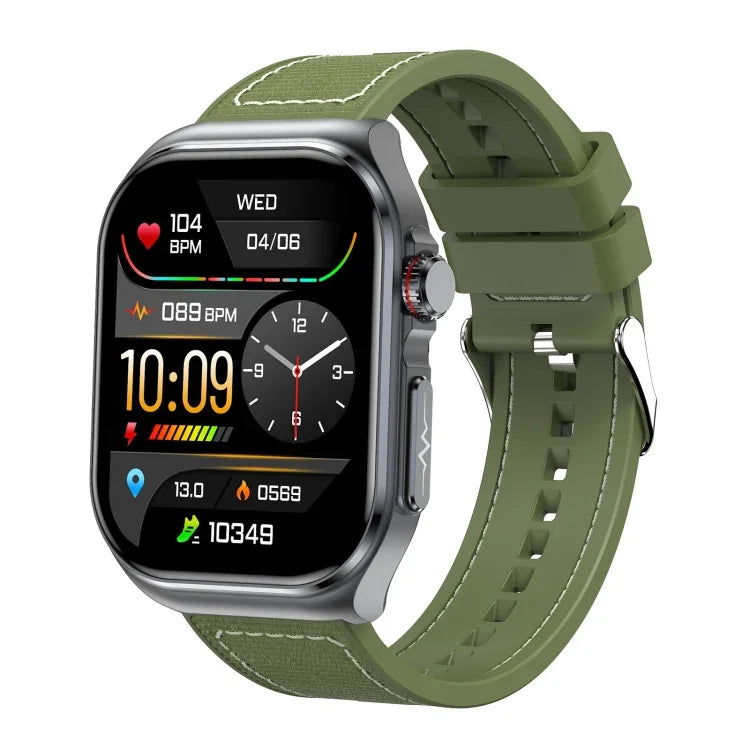 ET585 Smartwatch com Correia de Nylon de 2,04 polegadas IP68 Impermeável, Suporta ECG / Medição da Composição Sanguínea