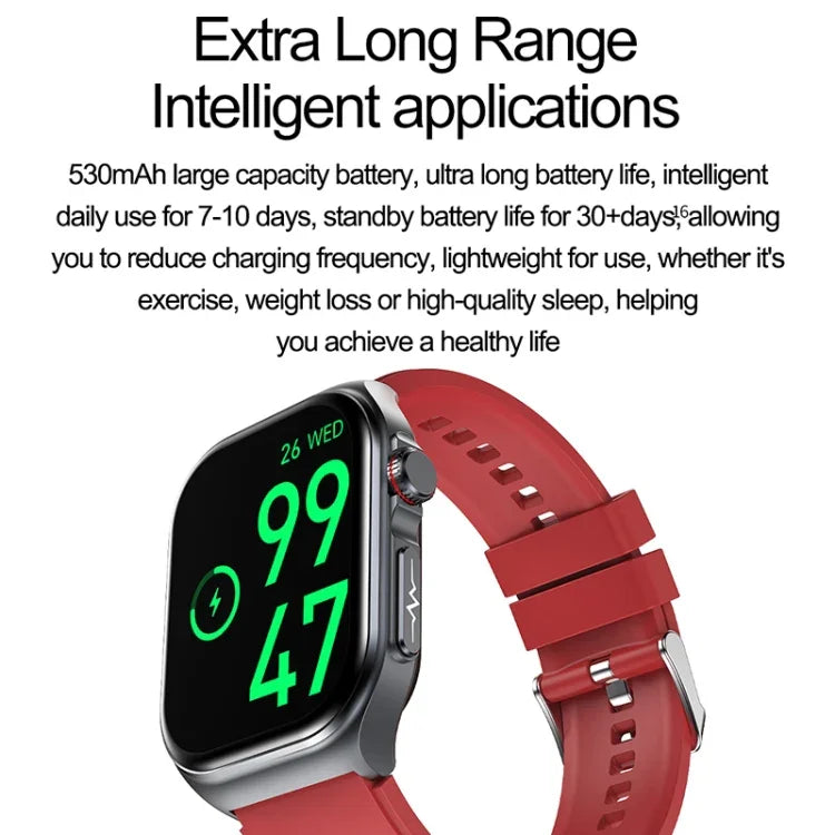 ET585 Smartwatch com Correia de Nylon de 2,04 polegadas IP68 Impermeável, Suporta ECG / Medição da Composição Sanguínea