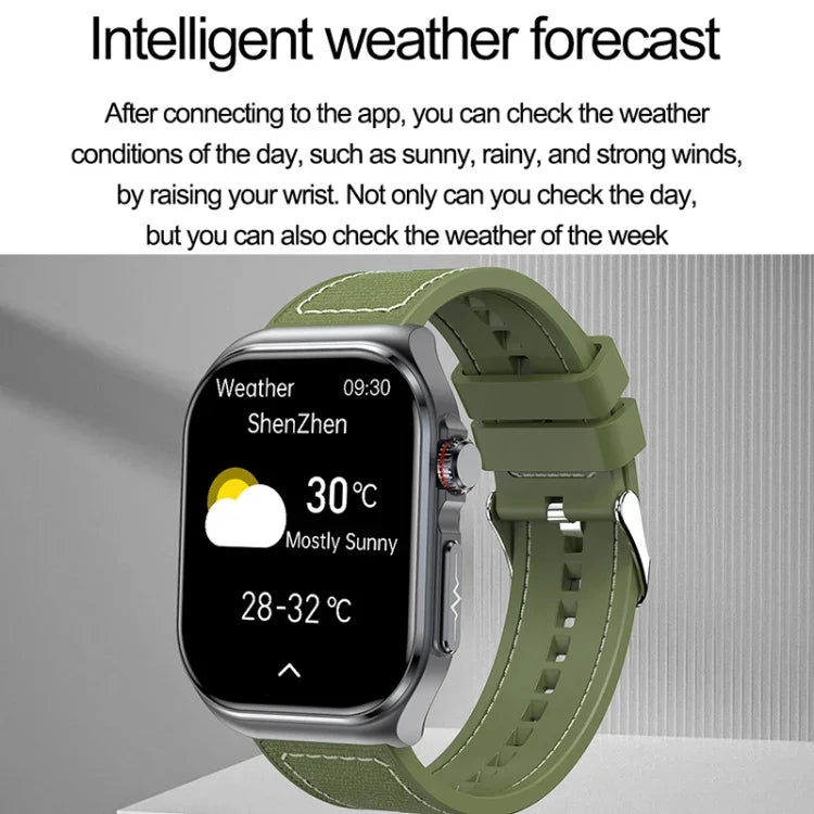 ET585 Smartwatch com Correia de Nylon de 2,04 polegadas IP68 Impermeável, Suporta ECG / Medição da Composição Sanguínea