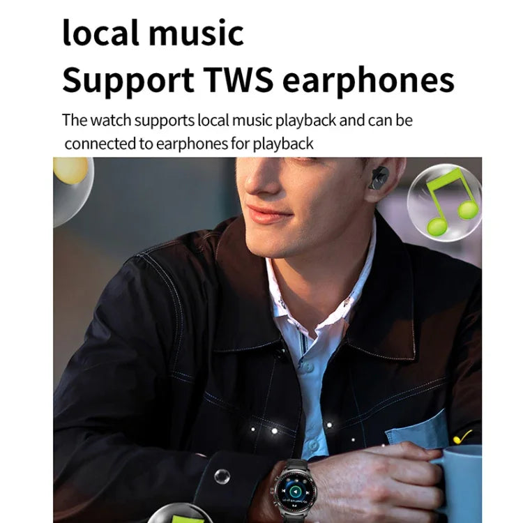 Smartwatch LC19 com Auricular Bluetooth 2 em 1 de 1,53 polegadas IP67 à Prova de Água, Suporta Monitorização do Sono