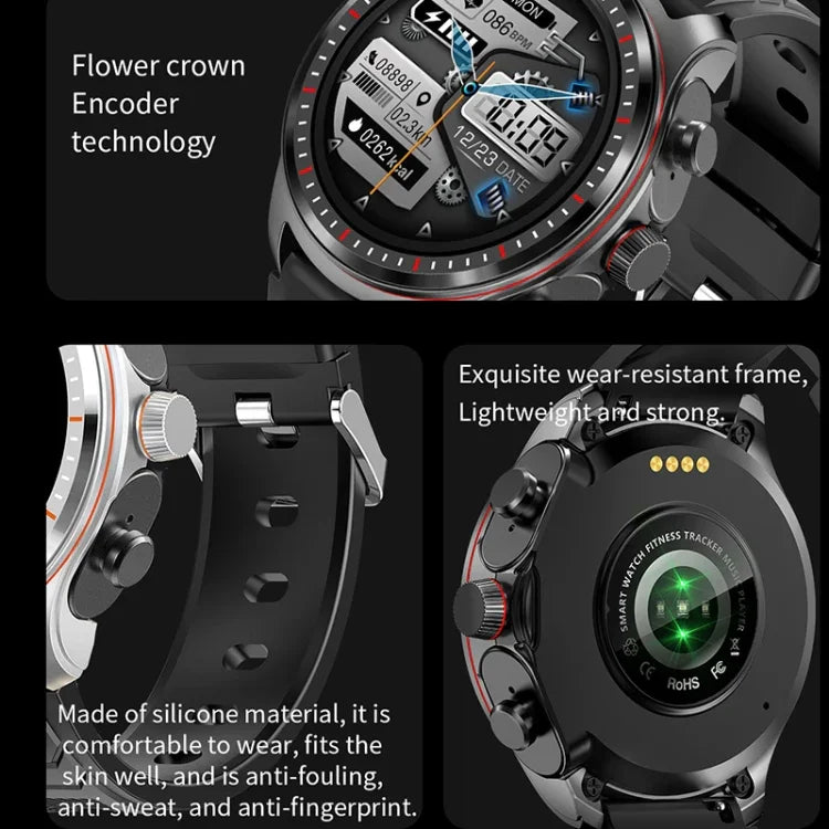Smartwatch LC19 com Auricular Bluetooth 2 em 1 de 1,53 polegadas IP67 à Prova de Água, Suporta Monitorização do Sono