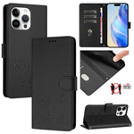 Capa de telemóvel em pele com relevo de sorriso e RFID, para iPhone 14 Pro Max, para iPhone SE 2022 / 2020 / 8 / 7, para iPhone 13 Pro Max, para iPhone 13 Pro, para iPhone 13 mini, para iPhone 12 / 12 Pro, para iPhone 12 Pro Max, para iPhone 12 mini