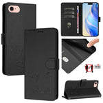 Capa de telemóvel em pele com relevo de sorriso e RFID, para iPhone 14 Pro Max, para iPhone SE 2022 / 2020 / 8 / 7, para iPhone 13 Pro Max, para iPhone 13 Pro, para iPhone 13 mini, para iPhone 12 / 12 Pro, para iPhone 12 Pro Max, para iPhone 12 mini