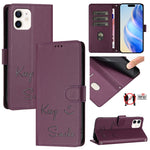 Capa de telemóvel em pele com relevo de sorriso e RFID, para iPhone 14 Pro Max, para iPhone SE 2022 / 2020 / 8 / 7, para iPhone 13 Pro Max, para iPhone 13 Pro, para iPhone 13 mini, para iPhone 12 / 12 Pro, para iPhone 12 Pro Max, para iPhone 12 mini