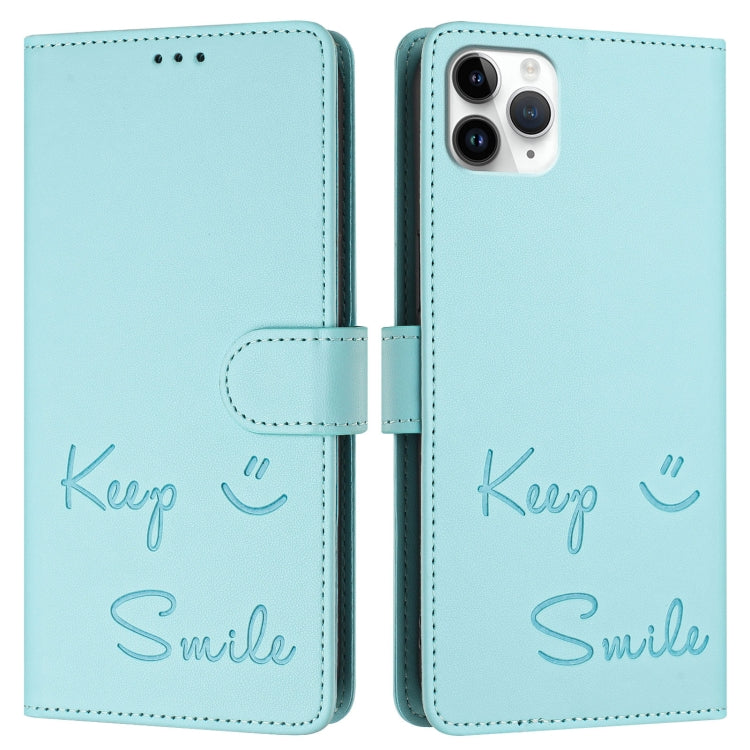 Capa de telemóvel em pele com relevo de sorriso e RFID, para iPhone 11 Pro Max, para iPhone 11, para iPhone 11 Pro, para iPod Touch 7 / 6 / 5, para iPhone X / XS, para iPhone XR, para iPhone XS Max, para iPhone 8 Plus / 7 Plus