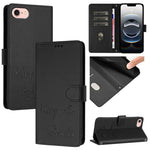 Capa de Telemóvel em Pele com Relevo de Sorriso e RFID, Para iPhone 17 Pro Max, Para iPhone 17 Pro, Para iPhone 17, Para iPhone Air, Para iPhone SE 2024, Para iPhone 16 Pro Max, Para iPhone 16 Pro, Para iPhone 16 Plus