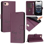 Capa de Telemóvel em Pele com Relevo de Sorriso e RFID, Para iPhone 17 Pro Max, Para iPhone 17 Pro, Para iPhone 17, Para iPhone Air, Para iPhone SE 2024, Para iPhone 16 Pro Max, Para iPhone 16 Pro, Para iPhone 16 Plus