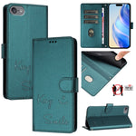 Capa de telemóvel em pele com relevo de sorriso e RFID, para iPhone 11 Pro Max, para iPhone 11, para iPhone 11 Pro, para iPod Touch 7 / 6 / 5, para iPhone X / XS, para iPhone XR, para iPhone XS Max, para iPhone 8 Plus / 7 Plus