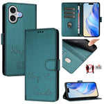 Capa de Telemóvel em Pele com Relevo de Sorriso e RFID, Para iPhone 17 Pro Max, Para iPhone 17 Pro, Para iPhone 17, Para iPhone Air, Para iPhone SE 2024, Para iPhone 16 Pro Max, Para iPhone 16 Pro, Para iPhone 16 Plus