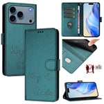 Capa de Telemóvel em Pele com Relevo de Sorriso e RFID, Para iPhone 17 Pro Max, Para iPhone 17 Pro, Para iPhone 17, Para iPhone Air, Para iPhone SE 2024, Para iPhone 16 Pro Max, Para iPhone 16 Pro, Para iPhone 16 Plus