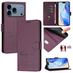 Capa de Telemóvel em Pele com Relevo de Sorriso e RFID, Para iPhone 17 Pro Max, Para iPhone 17 Pro, Para iPhone 17, Para iPhone Air, Para iPhone SE 2024, Para iPhone 16 Pro Max, Para iPhone 16 Pro, Para iPhone 16 Plus