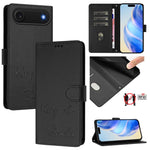 Capa de Telemóvel em Pele com Relevo de Sorriso e RFID, Para iPhone 17 Pro Max, Para iPhone 17 Pro, Para iPhone 17, Para iPhone Air, Para iPhone SE 2024, Para iPhone 16 Pro Max, Para iPhone 16 Pro, Para iPhone 16 Plus