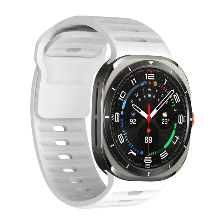 Correia de Silicone com Textura Ondulada, Para Samsung Galaxy Watch Ultra 47mm / Ultra 2025