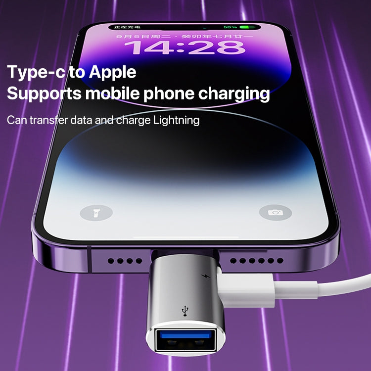 Adaptador OTG 8 Pinos para USB, USB-C / Tipo-C, 8 Pinos para USB, Tipo-C