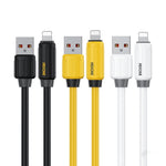 Cabo de Dados para Carregamento Rápido WK WDC-27i Silicone Elástico Genuíno 1m 12W USB para 8 Pinos, WDC-27i