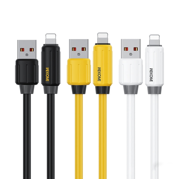 Cabo de Dados para Carregamento Rápido WK WDC-27i Silicone Elástico Genuíno 1m 12W USB para 8 Pinos, WDC-27i
