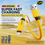 Cabo de Dados para Carregamento Rápido WK WDC-27i Silicone Elástico Genuíno 1m 12W USB para 8 Pinos, WDC-27i